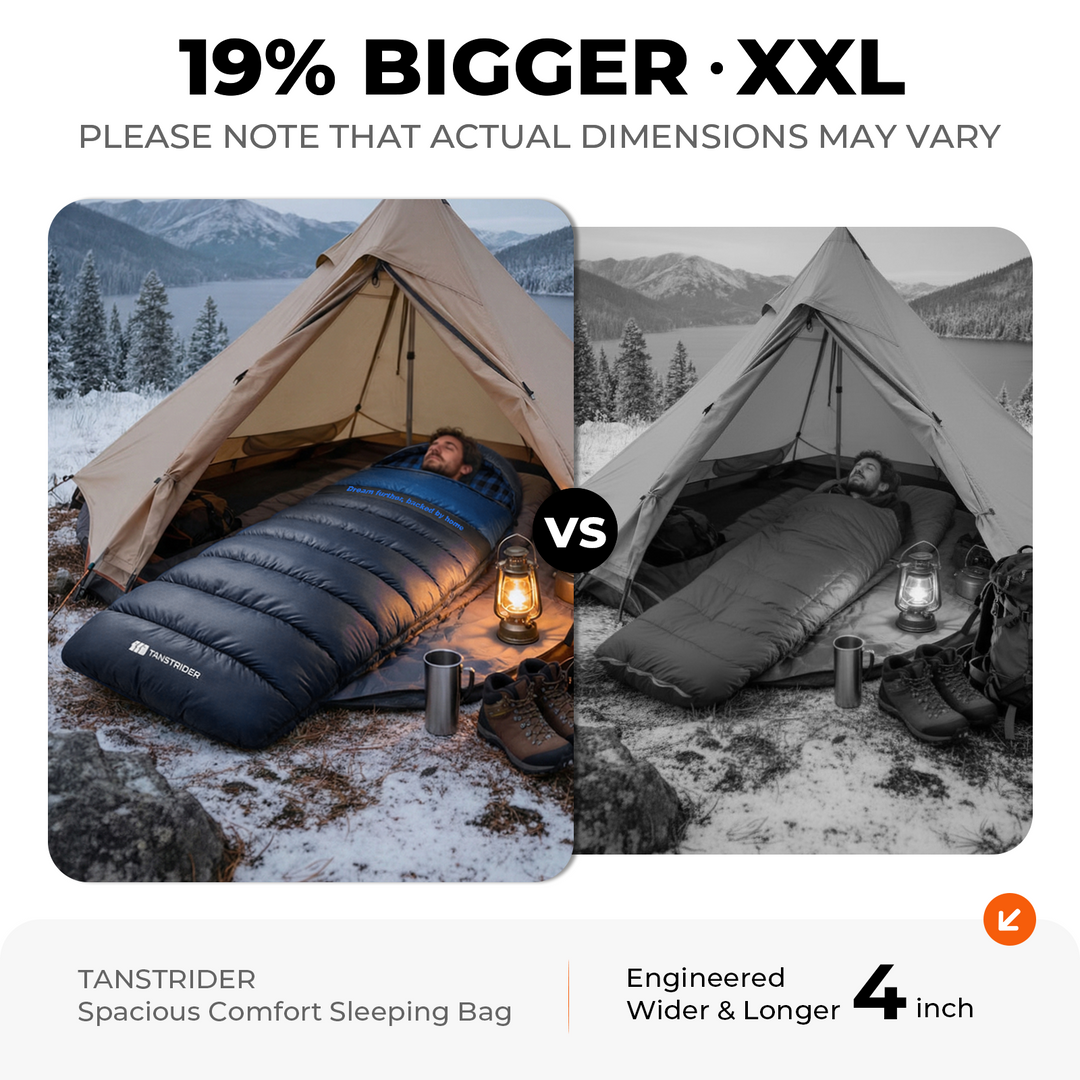 Plaidy Cotton Flannel XXL Winter Sleeping Bag