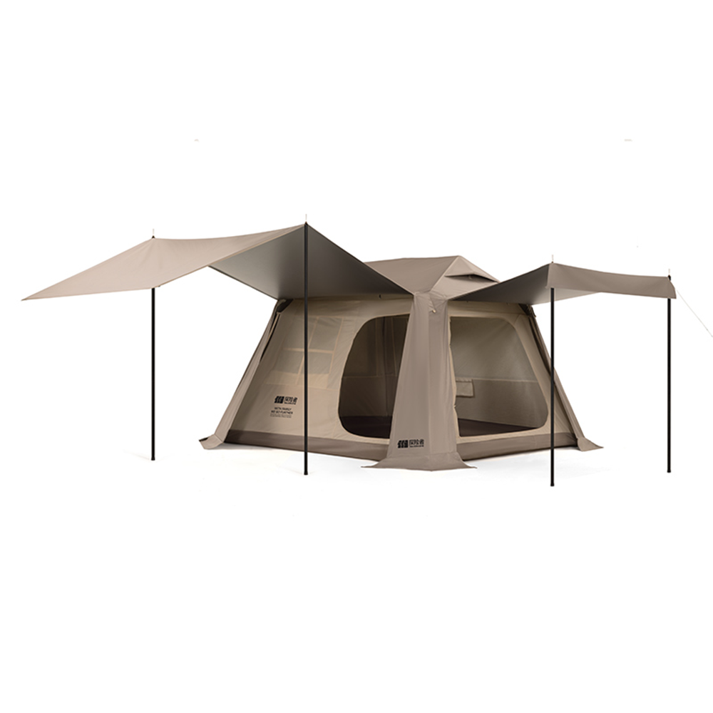 Quick Setup Black Coated Sun Protective Camping Tent, Family Tent with Canopy, for Outdoor Camping &amp; Family Gatherings
