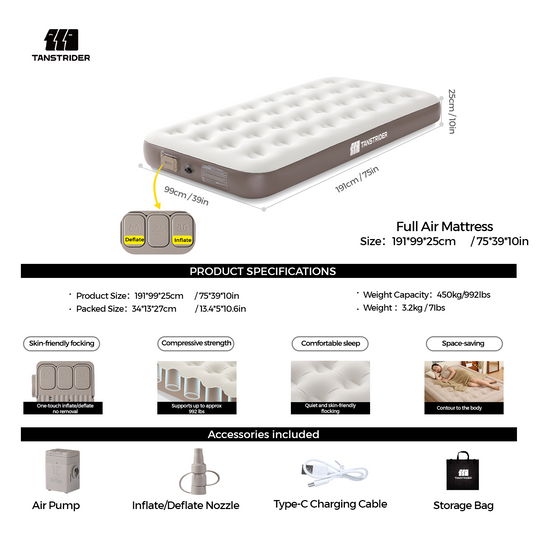 Cirro inflatable air mattress 20cm height