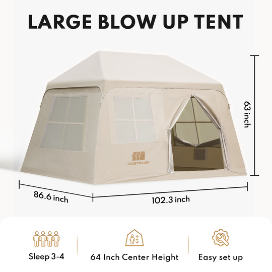 Strato 6.0 3-4 Person Inflatable Tent with Canopy