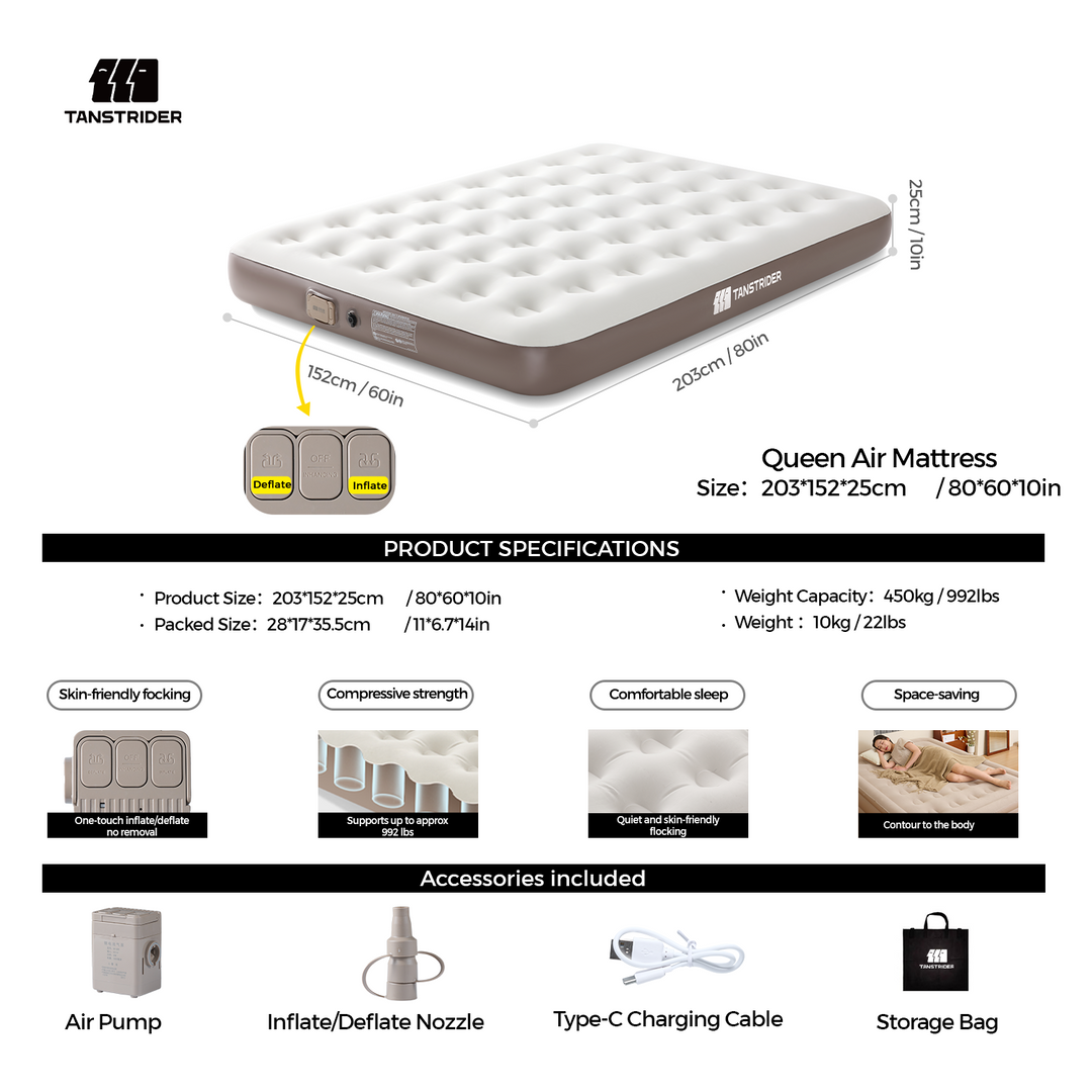 Cirro inflatable air mattress 20cm height