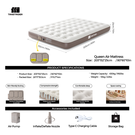 Cirro inflatable air mattress 20cm height