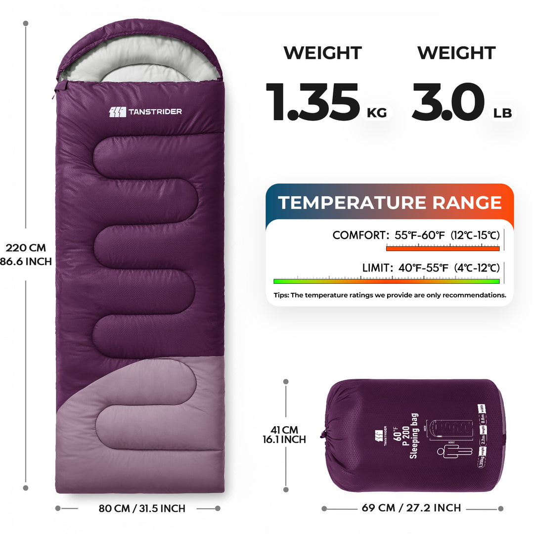 Puff Hooded Lightweight Backpacking Sleeping Bag