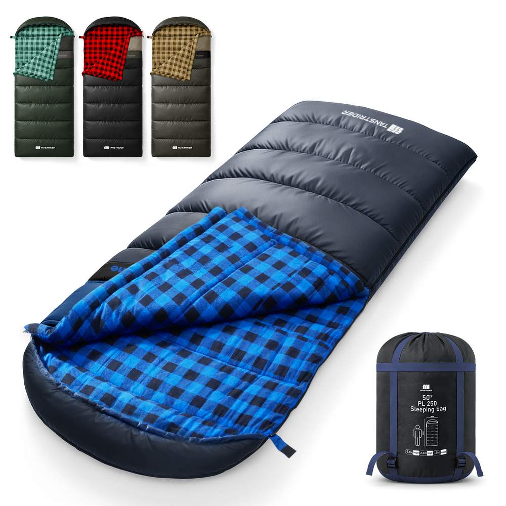 Plaidy Cotton Flannel XXL Winter Sleeping Bag