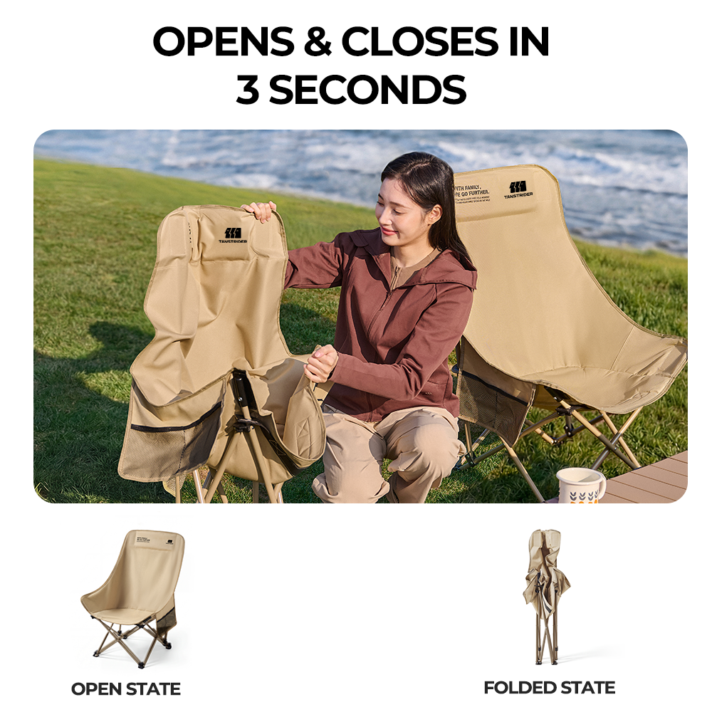 Crescent High-Back Padded Camping Chair