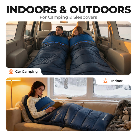 Plaidy Cotton Flannel XXL Winter Sleeping Bag